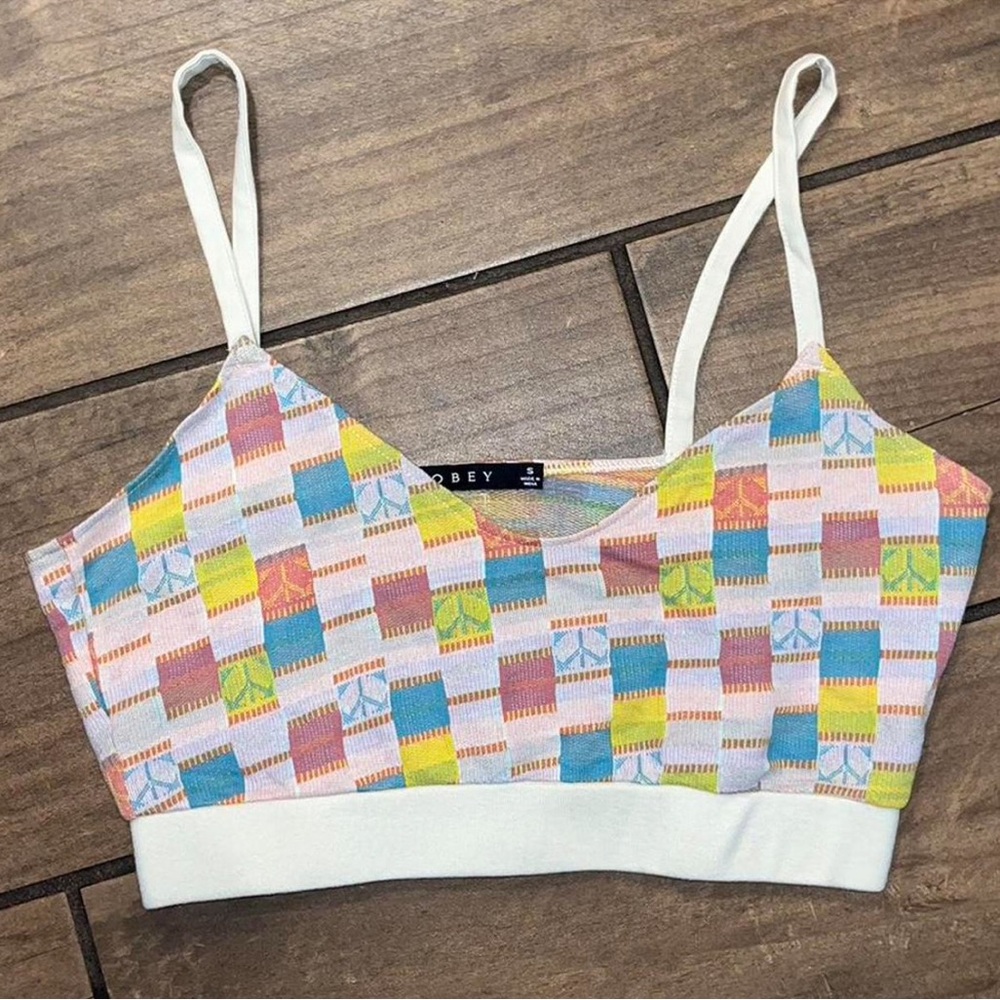 OBEY Colorful Patterned Bralette